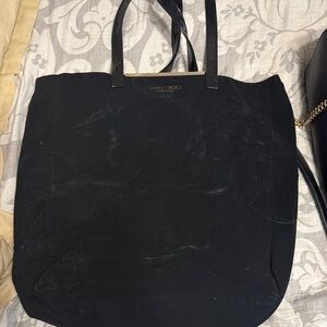 Jimmy Choo Black Leather Tote Structured Elegance